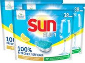 Sun - Vaatwastabletten - All-in-1 - Citroen - Krachtig tegen vet & vuil - 114 Vaatwasbeurten - 100% oplosbaar tabletfolie - Kwartaalbox - Voordeelverpakking