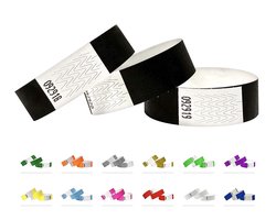 Tyvek polsbandjes voor evenementen - 1000 stuks - Zwart