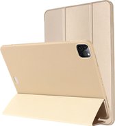 Coque Apple iPad Pro 12.9 (2022) - Mobigear - Série Tri-Fold Gel - Bookcase en similicuir - Or - Coque adaptée pour Apple iPad Pro 12.9 (2022)