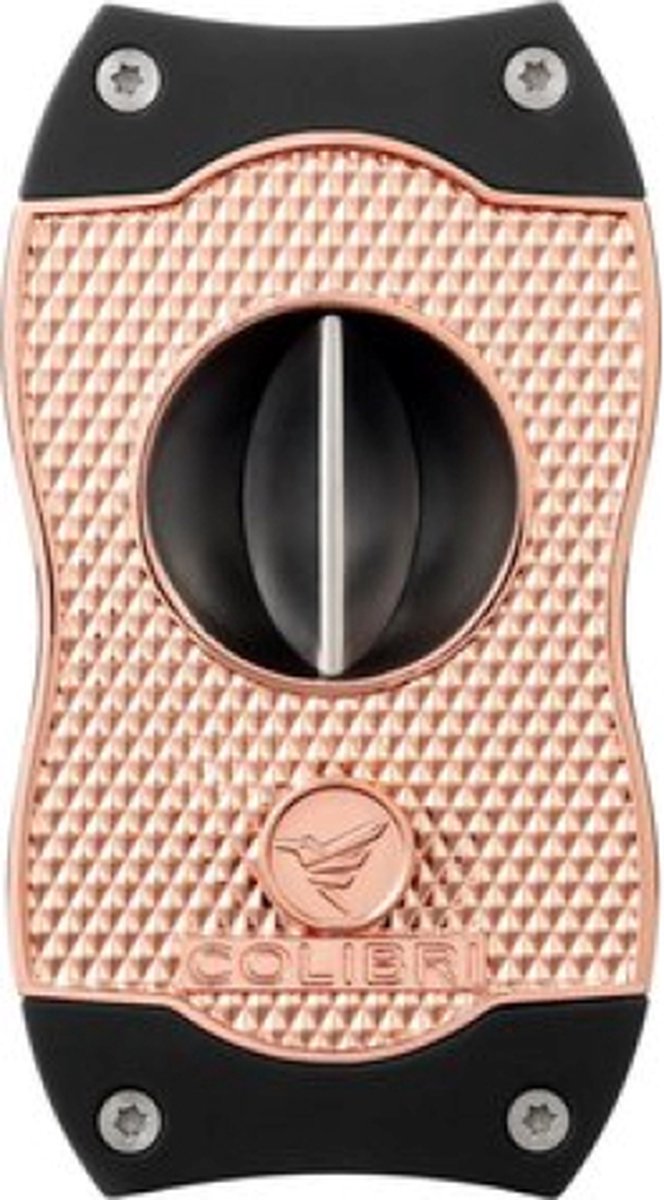 Goedkoopste Colibri sigarenknipper diamant V-cut rosegoud - zwart