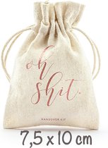 Oh Shit Hangover Kit Zakjes | Linnen Rosegoud | Set van 10