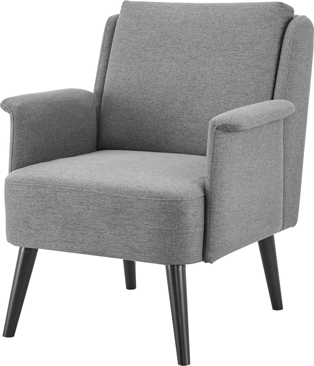Fauteuil Edling 83x73x75 cm grijs en zwart