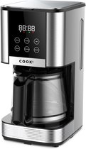 COOK-IT Koffiezetapparaat Filterkoffie - Coffee Machine - 1.5L Glazen Kan - Timer - Digitaal display - Warmhoudplaat