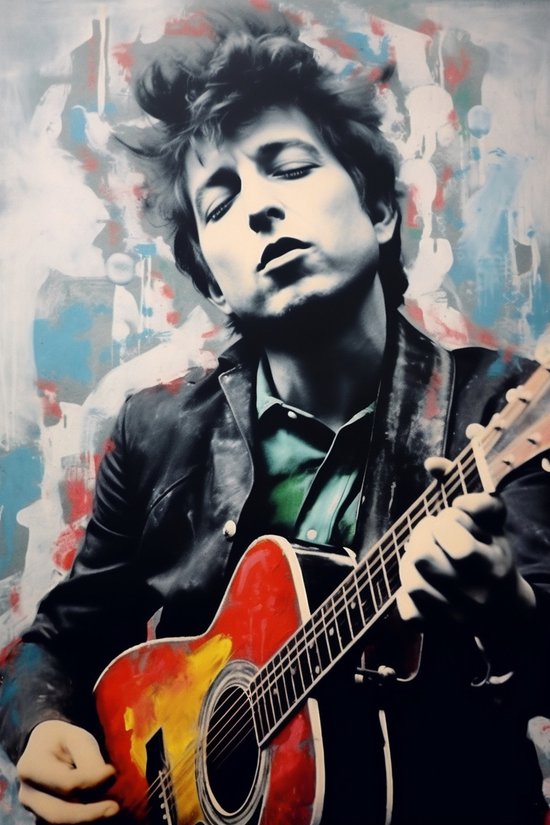 Bob Dylan Poster | Zanger Poster | Bob Dylan Portret | 51x71cm | Geschikt om in te lijsten