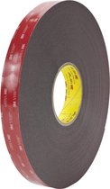 3M 5962F/1233 Dubbelzijdige tape Zwart (l x b) 33 m x 12 mm 1 stuk(s)