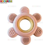 Booyaka® Bijtring roze - siliconen bijtring - veilig bijtspeelgoed - kraamcadeau - bijtspeentje - baby speelgoed - baby speelgoed 0 tot 2 jaar - doorkomende tandjes - tandvlees pijn - babytanden - baby speelgoed