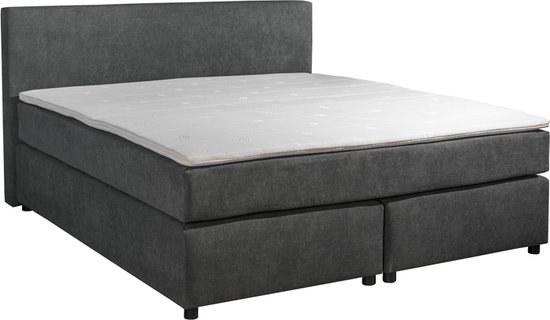 Adore Boxspring Parga - Pocketvering - Complete set Antraciet 90 x 220 cm