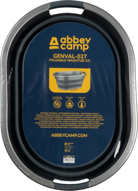 Abbey Camp Wasteil - Opvouwbaar - 27 Liter - Antraciet - Genval-027 van Abbey Camp — afbeelding 4