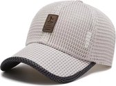 Baseball Cap Mesh – Ediko – Creme met grijze rand – Unisex Pet – Ultra licht – Onesize