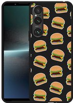 Cazy Hoesje Zwart geschikt voor Sony Xperia 1 V Burgers