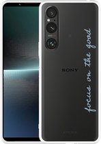Cazy Hoesje geschikt voor Sony Xperia 1 V Focus On The Good