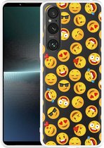 Cazy Hoesje geschikt voor Sony Xperia 1 V Emoji