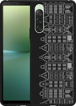 Cazy Hoesje Zwart geschikt voor Sony Xperia 10 V Grachtenpanden I