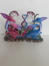 Drakenbeeld / Loving dragons gekleurde draken van Amy Brown 14x21x10 cm