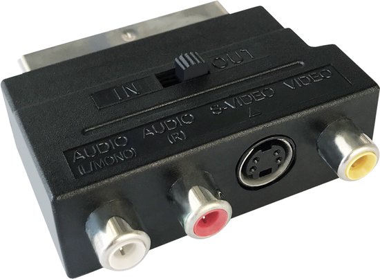 SCART AV Adapter Umschaltbar – Konverter Für Audio/Video & S-Video, Plug & Play