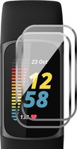 Screenprotector geschikt voor Fitbit Charge 5 - 2x Full Screen Protector PET FlexGuard