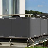 SolVision balkonscherm HB2 HDPE ondoorzichtig polyethyleen privacyscherm 300x90 cm Antraciet - windbescherming met bevestiging