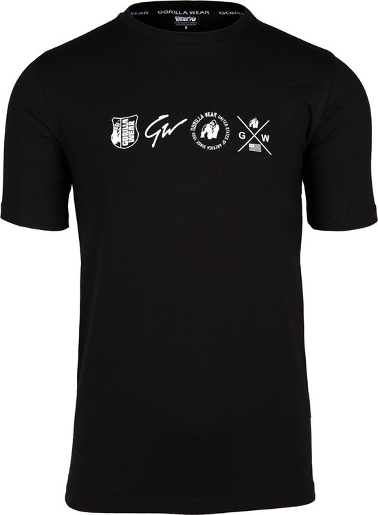 T-shirt Gorilla Wear Swanton - Zwart - 4XL
