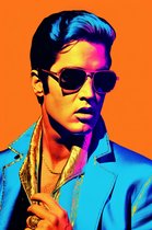 Elvis Presley Poster | Elvis Poster | Rock Poster | Warhol Style | Vintage Poster | 61x91cm | Geschikt om in te lijsten