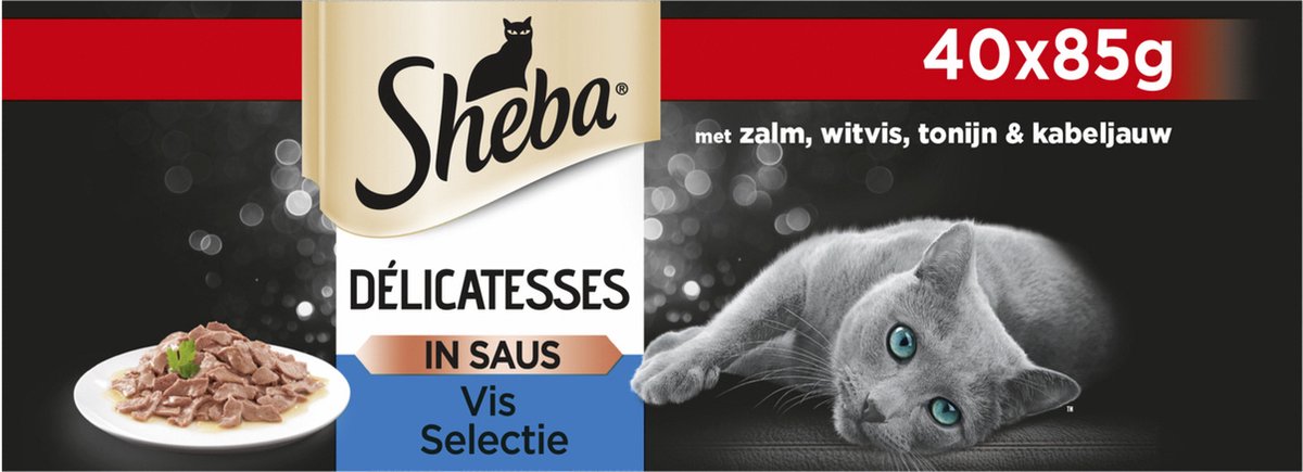 Sheba Sachet Selection in Sauce Saveurs Poisson 4x85g