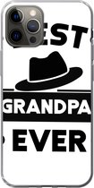 Geschikt voor iPhone 12 Pro hoesje - Opa - Quotes - Best grandpa ever - Spreuken - Siliconen Telefoonhoesje