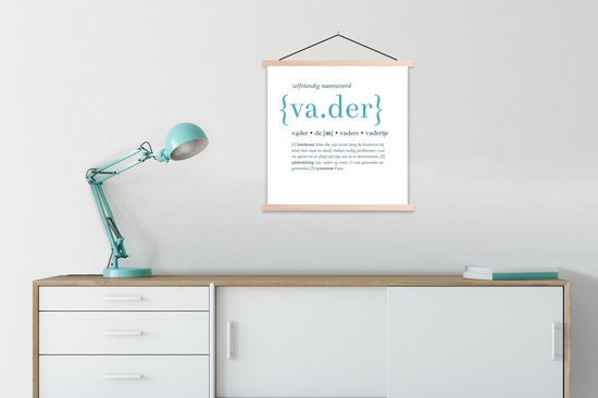 Affiche scolaire - Vaderdag - Citations - Père - 60x60 cm - Lattes vierges