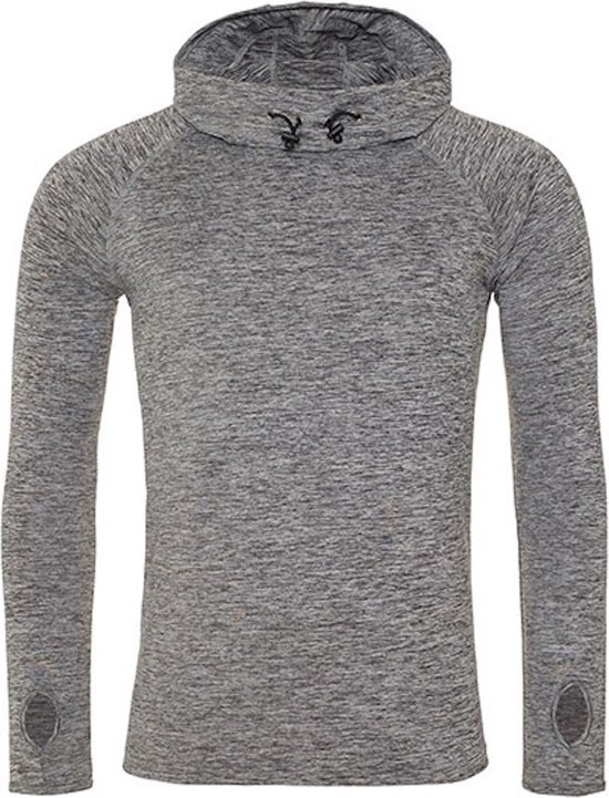 Herensporthoodie 'Cool Cowl Neck' Grey Melange - XL