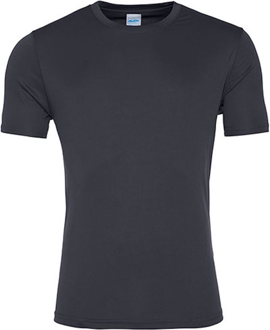 Herensportshirt 'Cool Smooth' Solid Charcoal - L