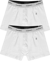 Claesen's Basics normale lengte boxer (2-pack) - heren boxer - wit - Maat: S