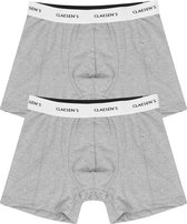 Claesen's Basics normale lengte boxer (2-pack) - heren boxer - grijs - Maat: XL