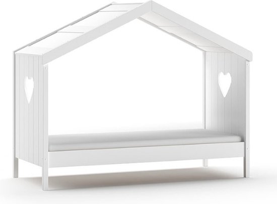 Open bedhuisje Amori 90x200 cm met uitvalbeveiliging - wit