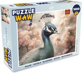 Puzzel Pauw - Vogels - Bloemen - Boom - Botanisch - Legpuzzel - Puzzel 1000 stukjes volwassenen