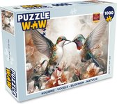 Puzzel Kolibrie - Vogels - Bloemen - Natuur - Legpuzzel - Puzzel 1000 stukjes volwassenen
