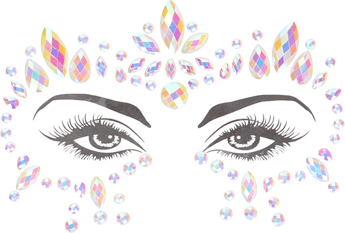 Goedkoopste Body Jewelry Stickers - Face - Glow in the Dark - Opal