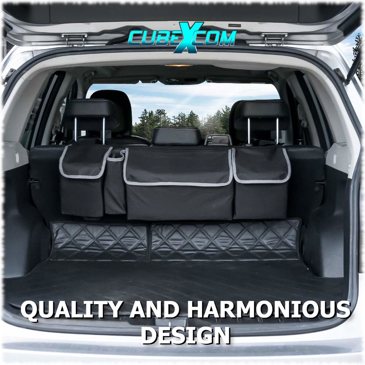 Kofferbak Organizer voor Mazda 2 3 5 6 MX-5 MX-30 CX3 CX-30,Opvouwbare Leren Kofferbakorganizer met Deksel,Opvouwbare Interne Accessoires,S-A