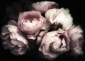 Fotobehang - Vlies Behang - Boeket met Roze Pioenrozen - Rozen - Bloemen - 416 x 290 cm
