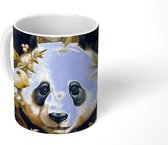 Mug - Mug à café - Panda - Panda ours - Animaux sauvages - Nature - Fleurs - Mugs - 350 ML - Tasse - Tasses à café - Mug à thé