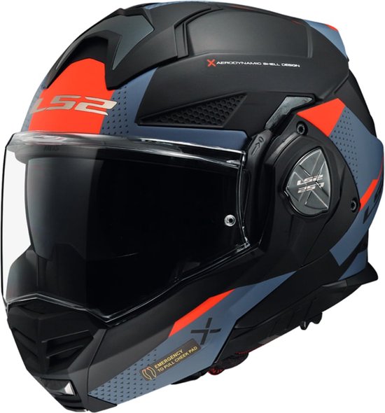LS2 Helm Advant X Carbon FF901 zwart met Cardo intercom 4X