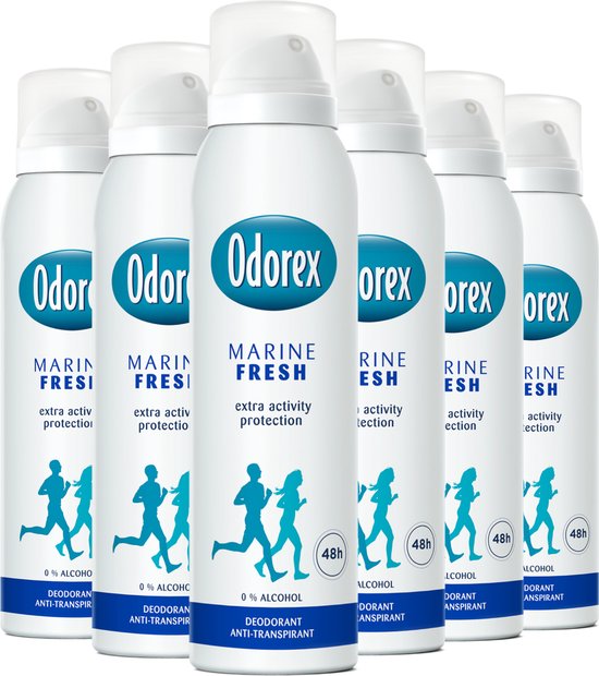 Odorex Marine Fresh Anti-Transpirant Deodorant Spray - 6x 150ml - Voordeelverpakking