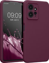 kwmobile telefoonhoesje geschikt voor Xiaomi Redmi Note 12 (4G) - TPU backcover met siliconen coating - Smartphone case in bordeaux-violet