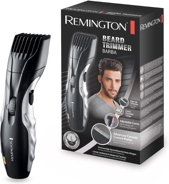 Tondeuse à barbe Remington (11 réglages de longueur 0,4 mm - 18 mm, sans  fil et... | bol