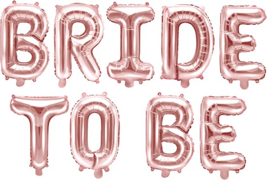 Partydeco - Folieletters Bride To Be Rose Gold
