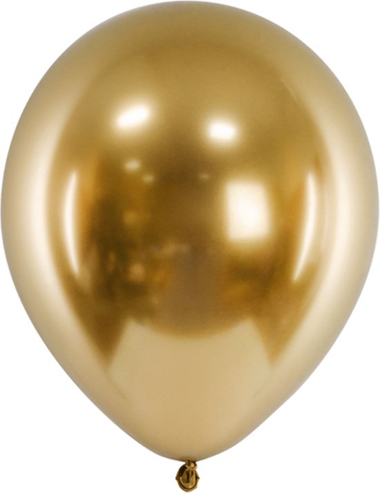 Partydeco - Ballonnen Chrome Glossy Goud (10 stuks)