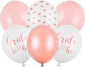 Partydeco - Ballonnen Bride To Be mix 6 stuks