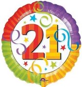 21 multicolour folieballon 45 cm