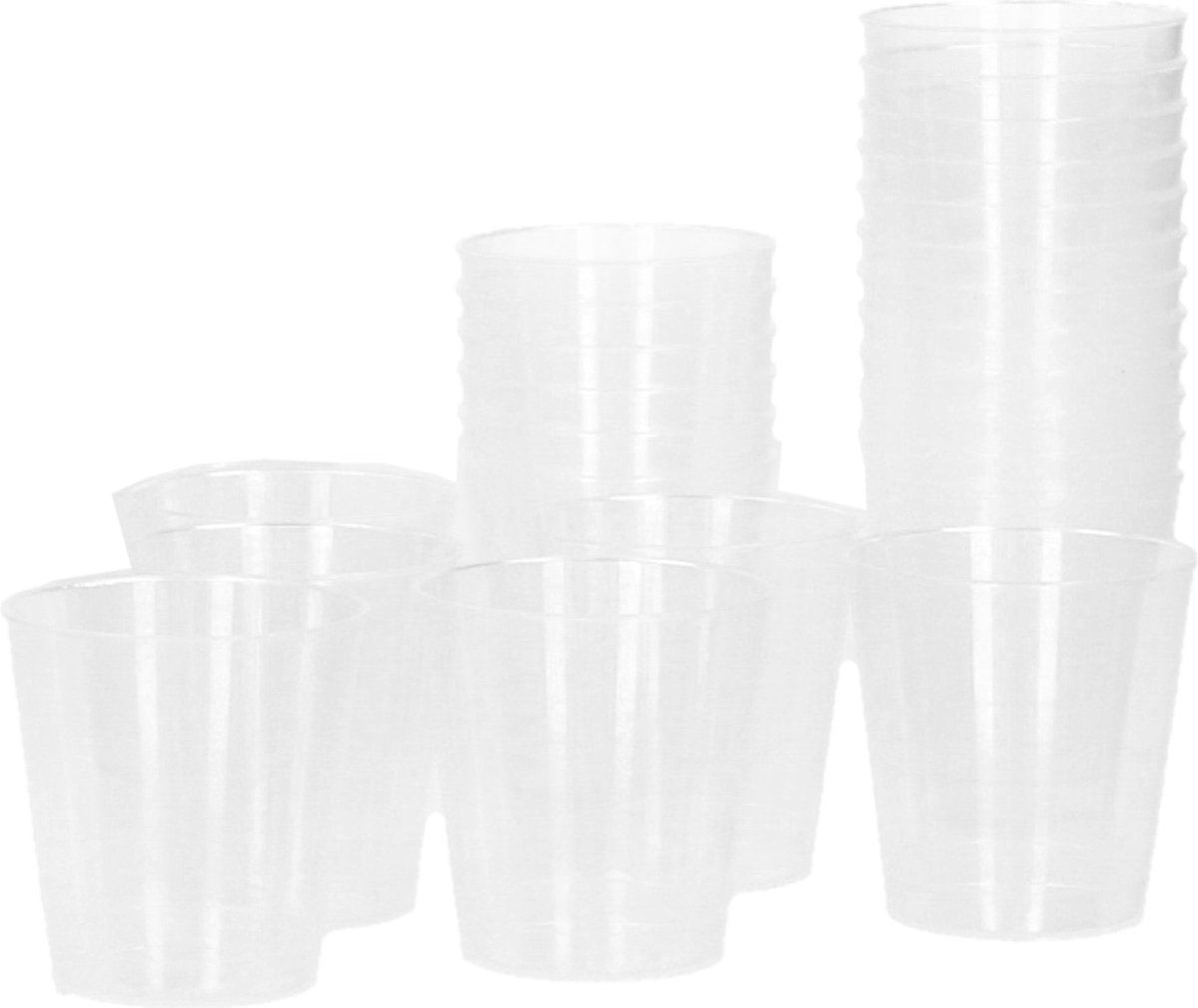 Excellent Houseware Shotglazen - 20x stuks - herbruikbaar - 30 ml - kunststof - vaatwasser bestendig — afbeelding 2