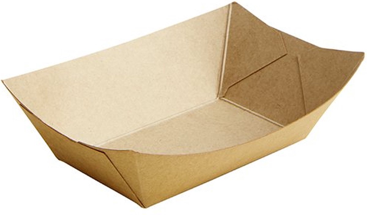 Goedkoopste Kraft Snackbakjes Conisch/Klein 85x51mm - 1.000 st/ds.