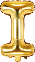 Partydeco - Folieballon Goud Letter I (35 cm)