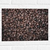 Muursticker - Grote Hoop Koffiebonen - 40x30 cm Foto op Muursticker