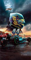 Formule 1 - Serviette de bain - Lewis Hamilton - 2023 - 70 x 140 cm - 2023-LH-01 - Cadeau Vaderdag